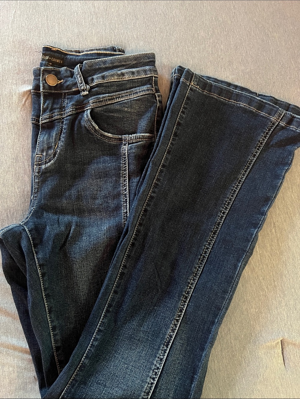 Coco + Carmen Dark Blue Bootcut Jeans